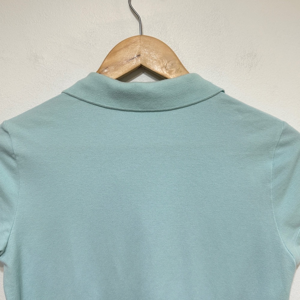 Lacoste Mesh Mini Pique Polo Dress Womens 40 / M Aqua Tennis Court Preppy Resort - Picture 7 of 8